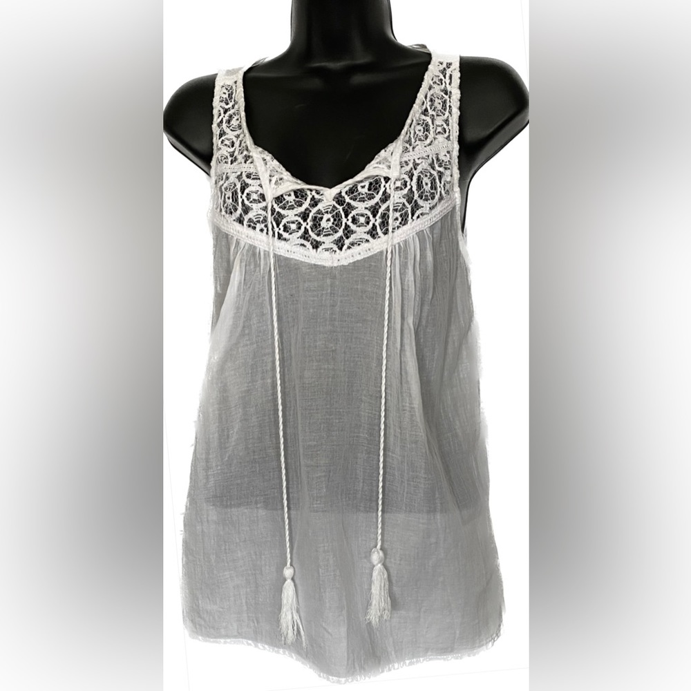 Red WHT Cotton Tank, S Winter Sale